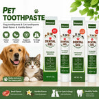 Dog Toothpaste,Beef Flavor Vanilla Flavor Cat Toothpaste Pet Oral Hygiene Products Toothpaste for Both Cats and Dogs for Puppy