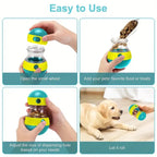 Interactive dog snack dispenser toy, suitable for all types of slow feeders, plastic pet toys, bringing fun and healthy eating