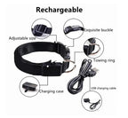 LED Dog Collar USB Rechargeable - Bright & High Visibility Lighted Glow Collar for Small Medium Large Breeds Pet Night Walking
