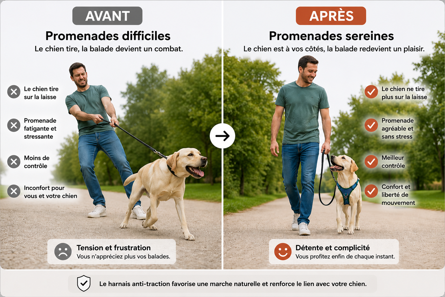 Avant Après Harnais Atlas